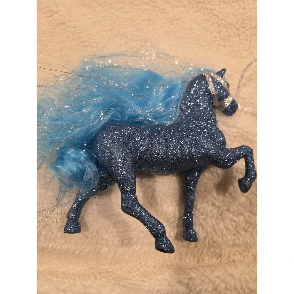 Sparkly Horse‎ - Decor 7x7 Blue Glitter Fantasy Girlie